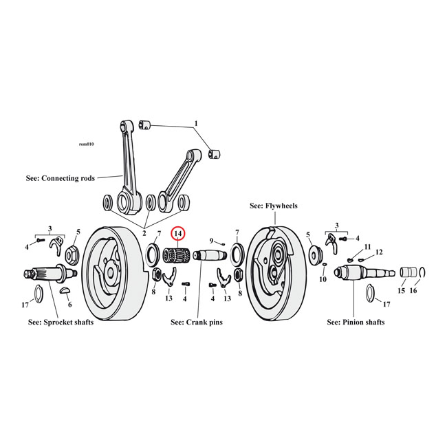 JIMS, 87-99 B.T. connecting rod roller & retainer kit