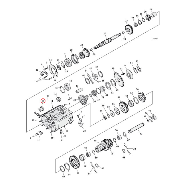 Bushing, countershaft. Starter side. +.005"