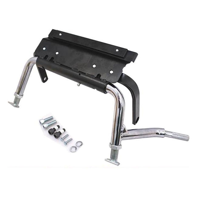 Adjustable center stand. Chrome