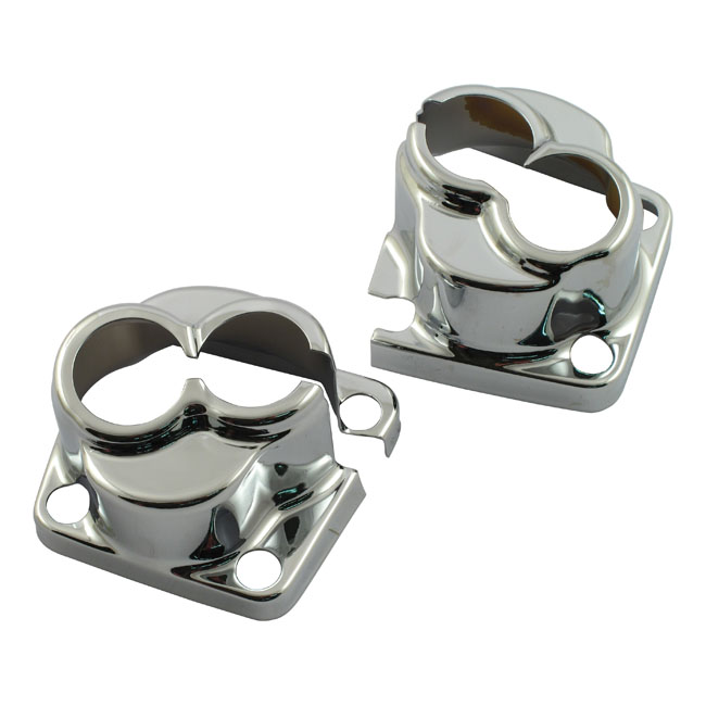 Evo Big Twin tappet block cover set. Chrome