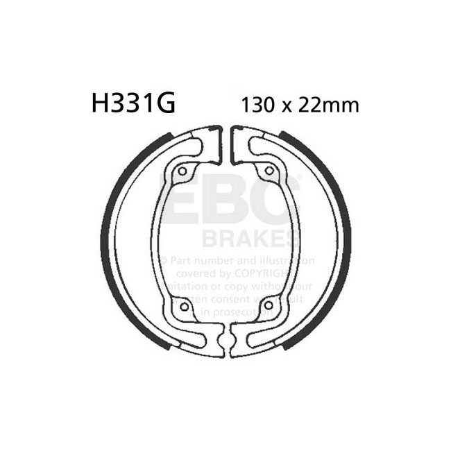 EBC grooved brake shoes