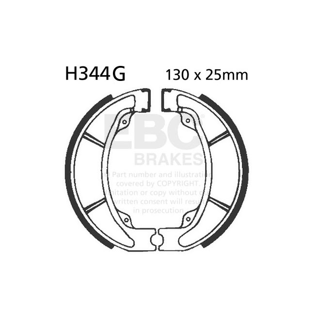 EBC grooved brake shoes