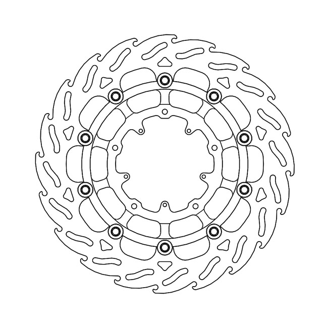 Moto-Master Flame series floating brake rotor