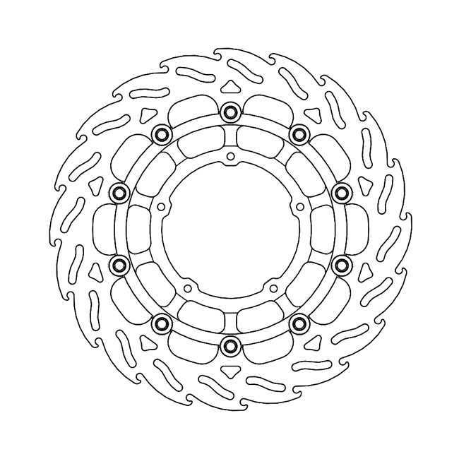 Moto-Master Flame series floating brake rotor