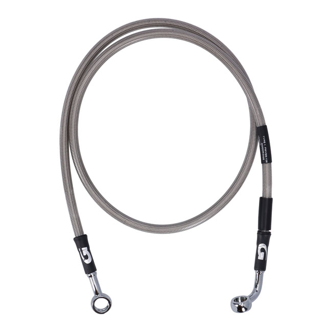 Goodridge brake line front, stainless clear coated