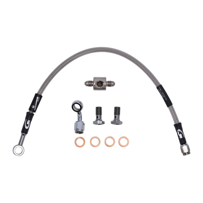 Goodridge brake line rear, stainless clear coated