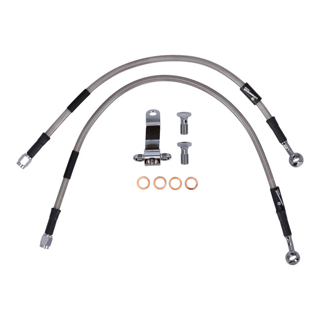 Goodridge brake line rear, stainless clear coated