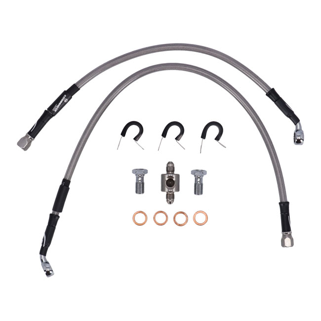 Goodridge brake line rear, stainless clear coated