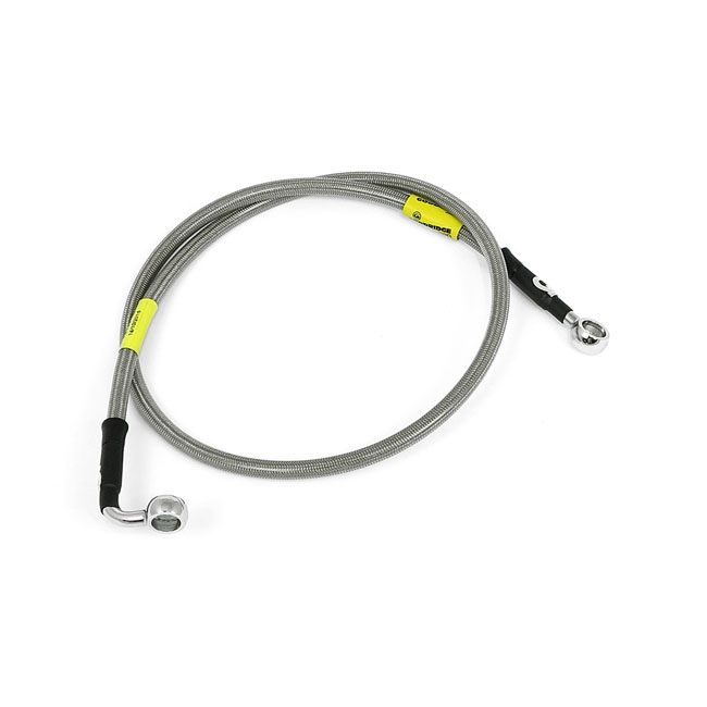 Goodridge brake line upper front, stainless clear coated