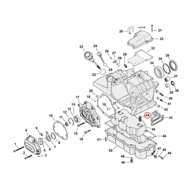 SPRING, BAFFLE OIL PAN