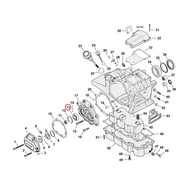 Ball bearing, transmission bearing housing