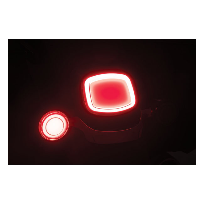 Kuryakyn, rear Tracer LED turn signal insert set. Smoke lens