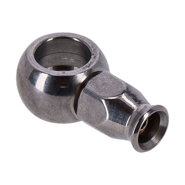 Goodridge, 7/16" (11mm) banjo fitting short neck. Stainless