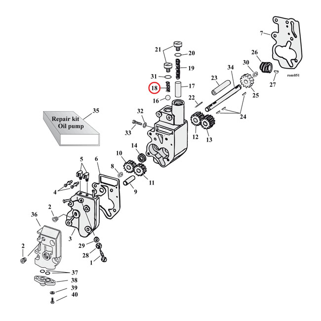 JIMS, spring, oil pump check valve