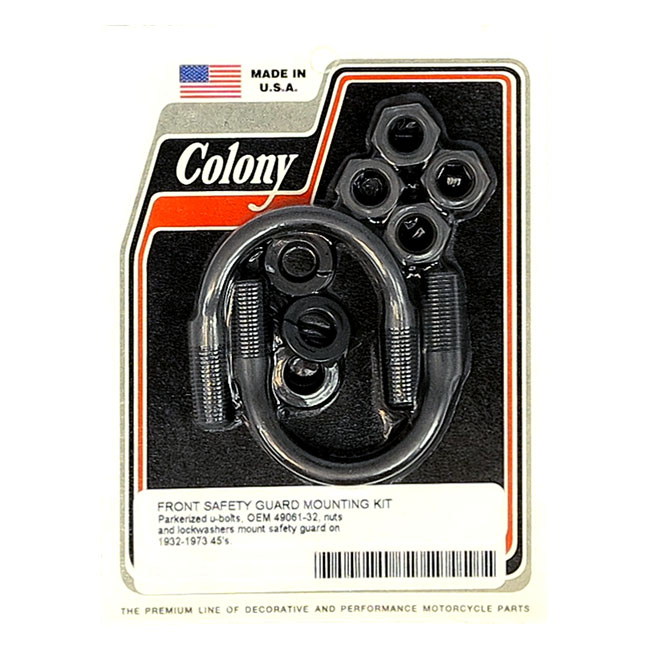 Colony, engine guard U-bolt mount kit. Front