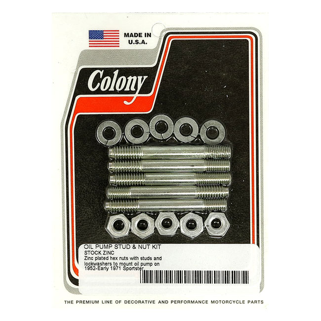 Colony, oil pump mount kit OEM style. Zinc