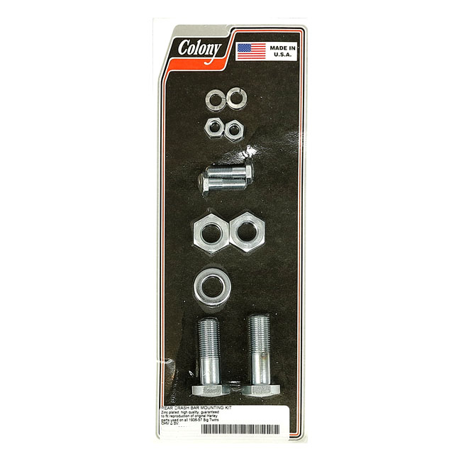 Colony, engine guard mount kit. Zinc plated