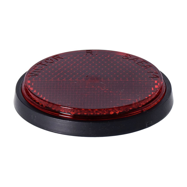 Chris Products, reflector. Round 2-1/2". Red