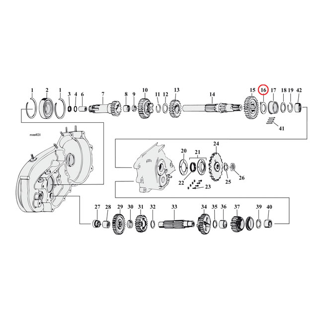 Thrust washer, transmission mainshaft, right side .098"