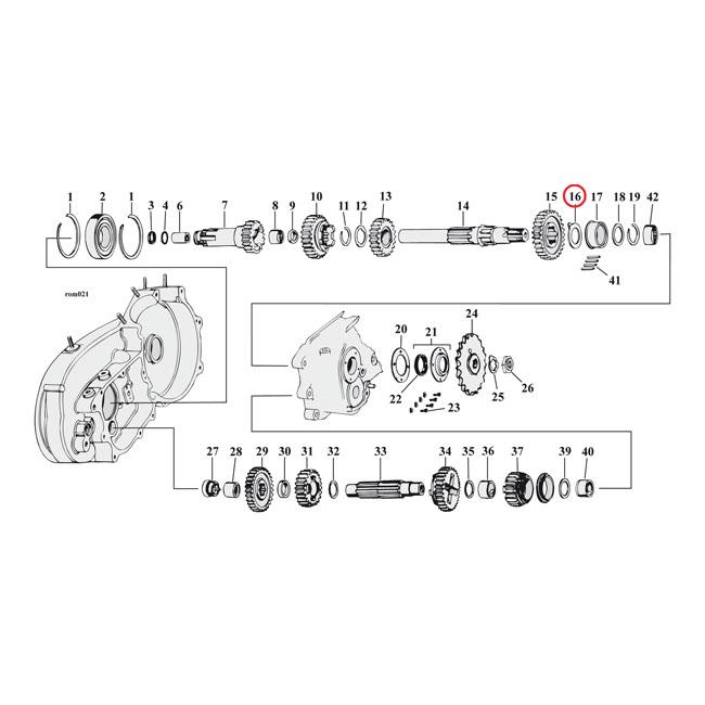 Thrust washer, transmission mainshaft, right side .116"