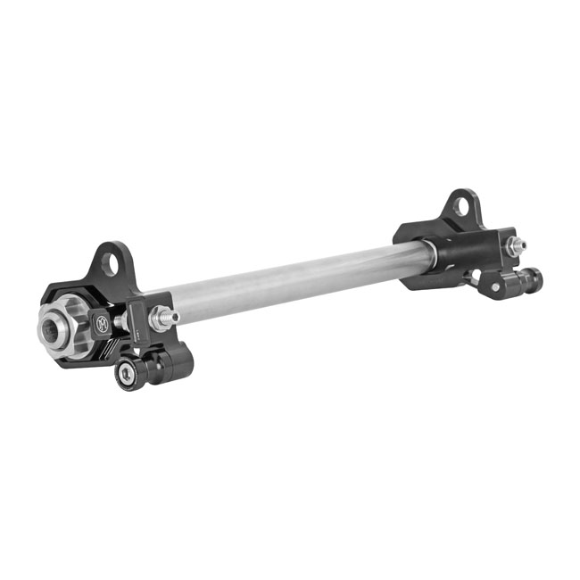 Performance Machine, axle adjuster kit. Black anodized