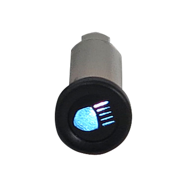 3/8 indicator light. Blue, with 