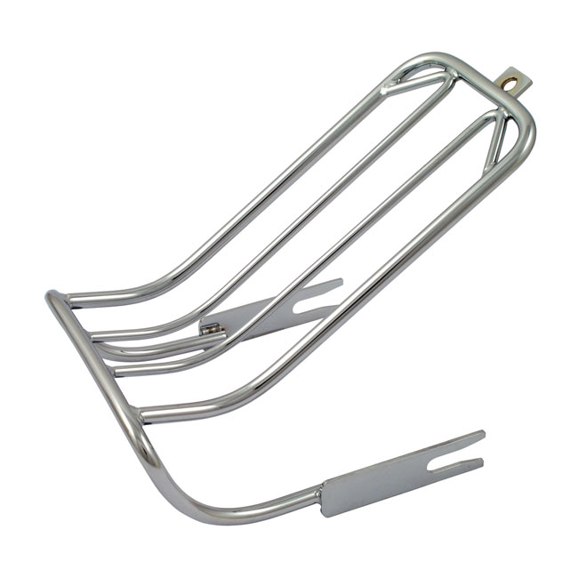 Luggage rack, for bobbed rear fender. Chrome