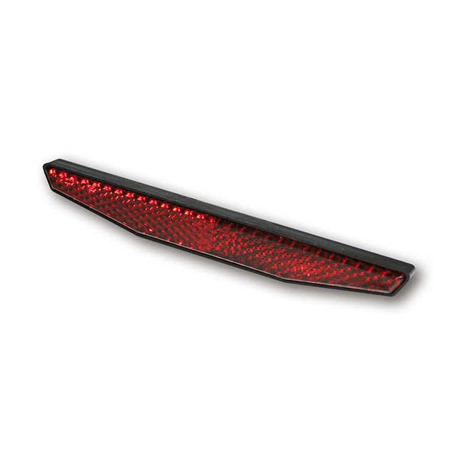 Universal B-Seen reflector. Rectangular. 122x15mm. Red