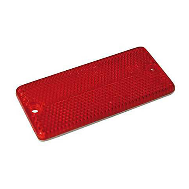 Universal B-Seen reflector. Rectangular. 90x40mm. Red