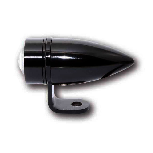 Mono Bullet, LED turn signals. Clear lens. Chrome. Bracket