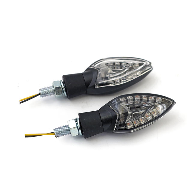 Spades, LED turn signal set. Black