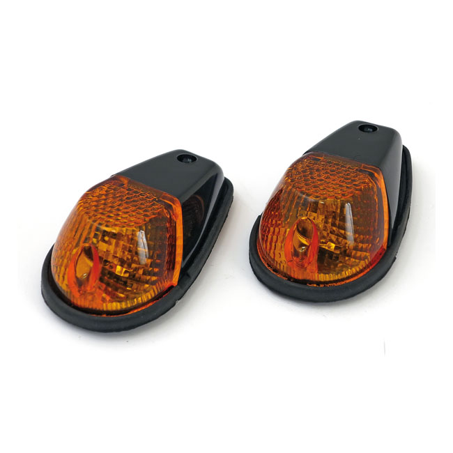 Natron, fairing turn signals. Black. Amber lens