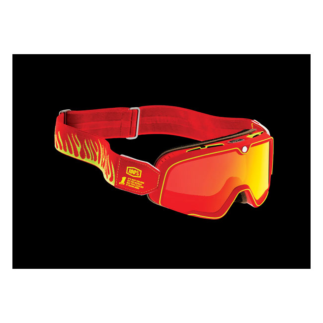 100% Barstow goggle Death Spray mirror red lens