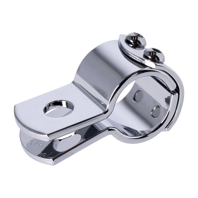 3-piece clamp 1-1/8". Chrome steel