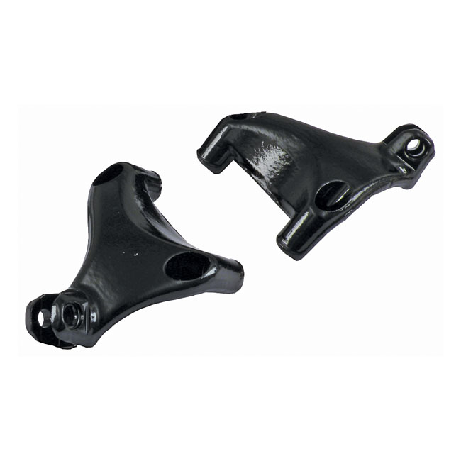 Passenger foot peg mount bracket set. Black