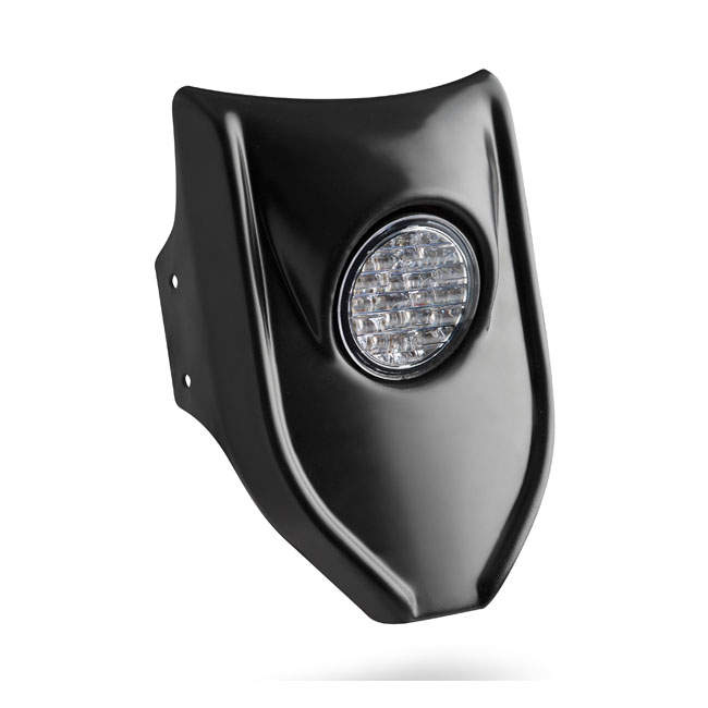 C-Racer, flat track mask with LED light - Racing. Black