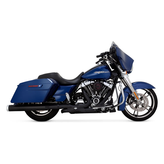 Thorcat-V&H, Monster Round slip-on mufflers. Black