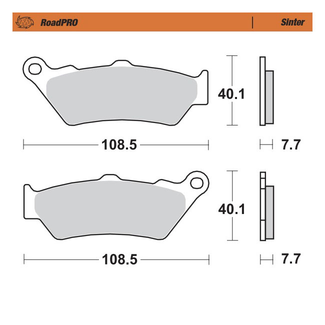 Moto-Master RoadPro brake pads. Sintered