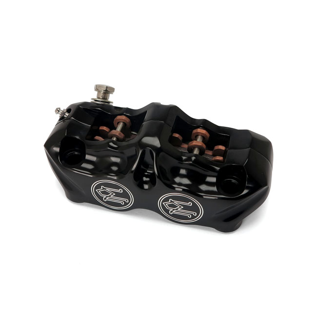 Performance Machine, 4-piston radial mount caliper. Black CC