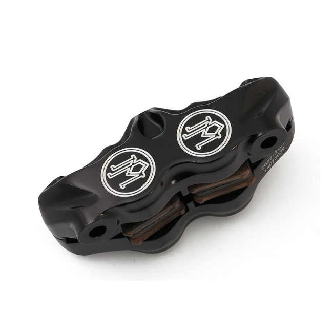 Performance Machine, 4-piston radial mount caliper. Black CC