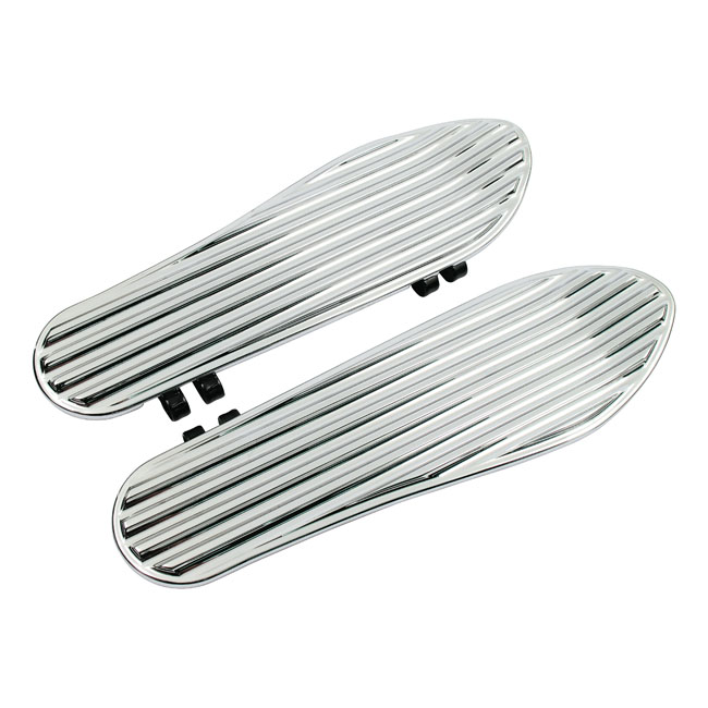 Covingtons, adjustable finned floorboards. Chrome