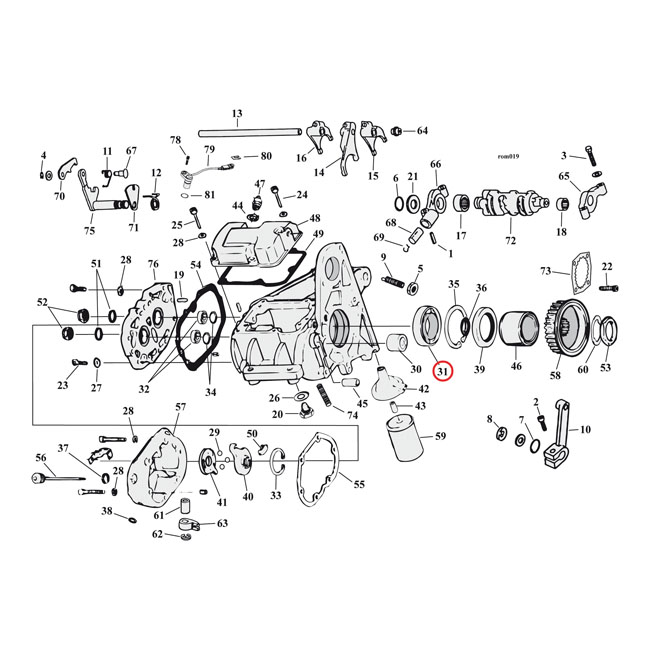 JIMS, bearing mainshaft. Left