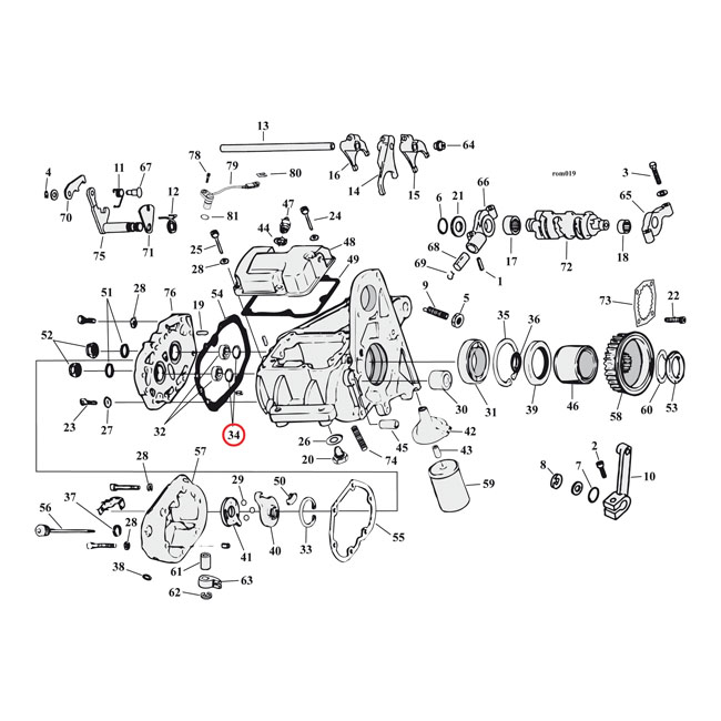 JIMS retaining rings, transmission/front wheel bearing