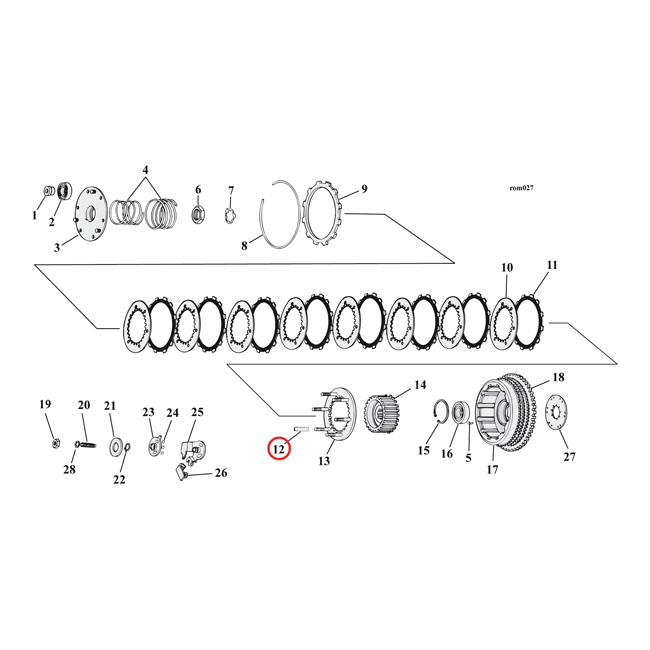 Spacers clutch hub. -.450" long