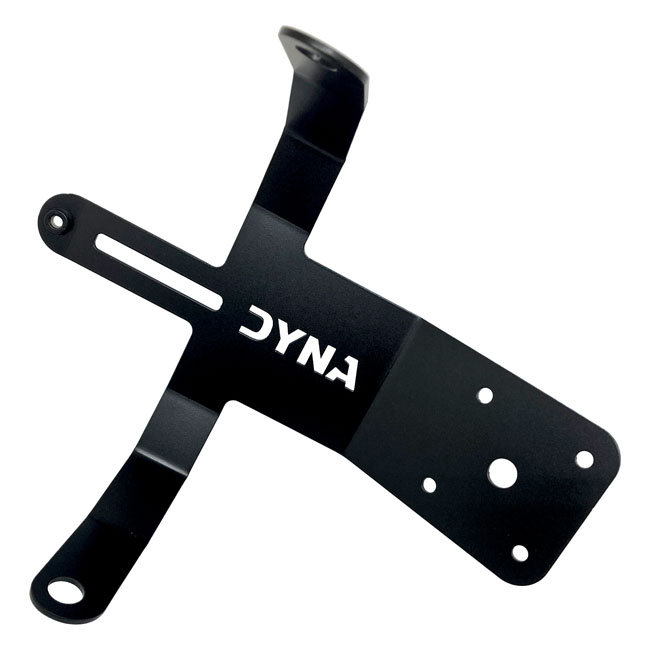 DMP, under fender license plate holder. Black