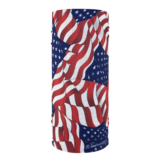 ZANheadgear Motley Tube polyester wavy american flag One size fits most