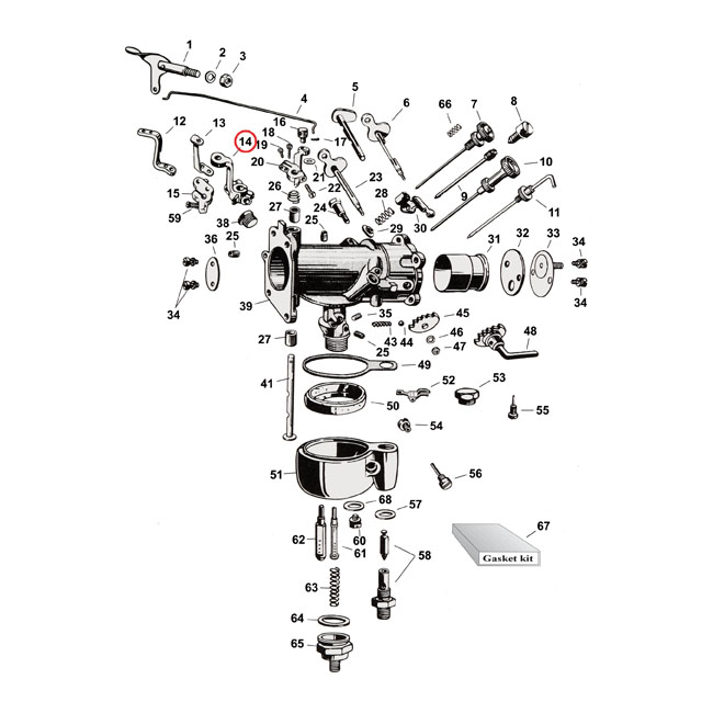 THROTTLE LEVER, INCL. SCREWS