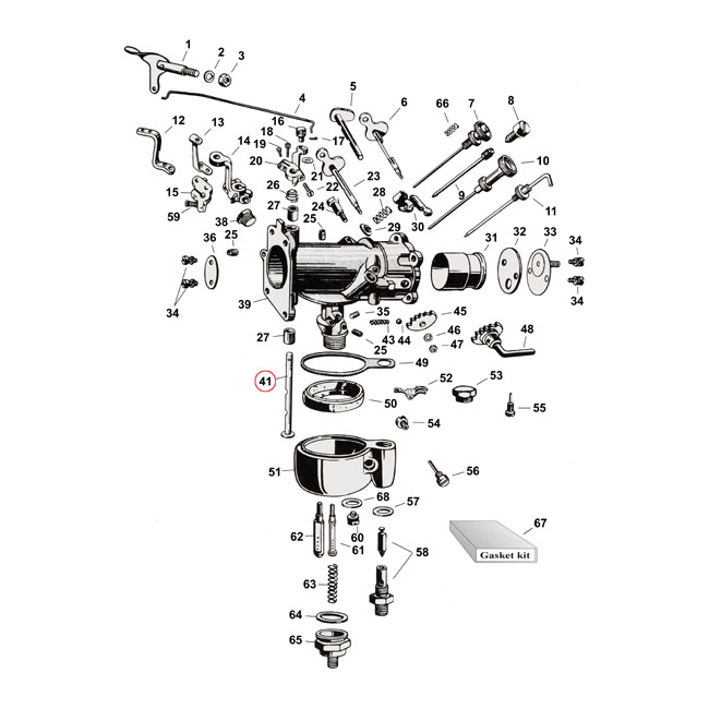 Throttle shaft. Linkert 1-1/4"