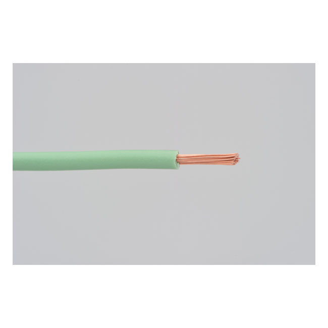 Electrical wire. 2 meter 0.75sq. Light green