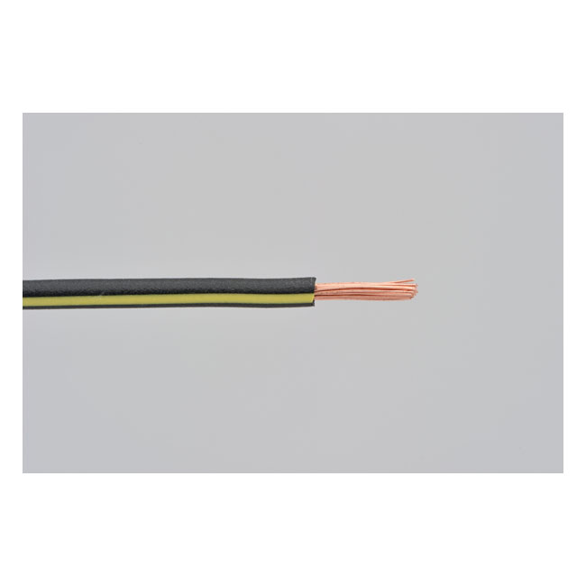 Electrical wire. 2 meter 0.75sq. Black/Yellow